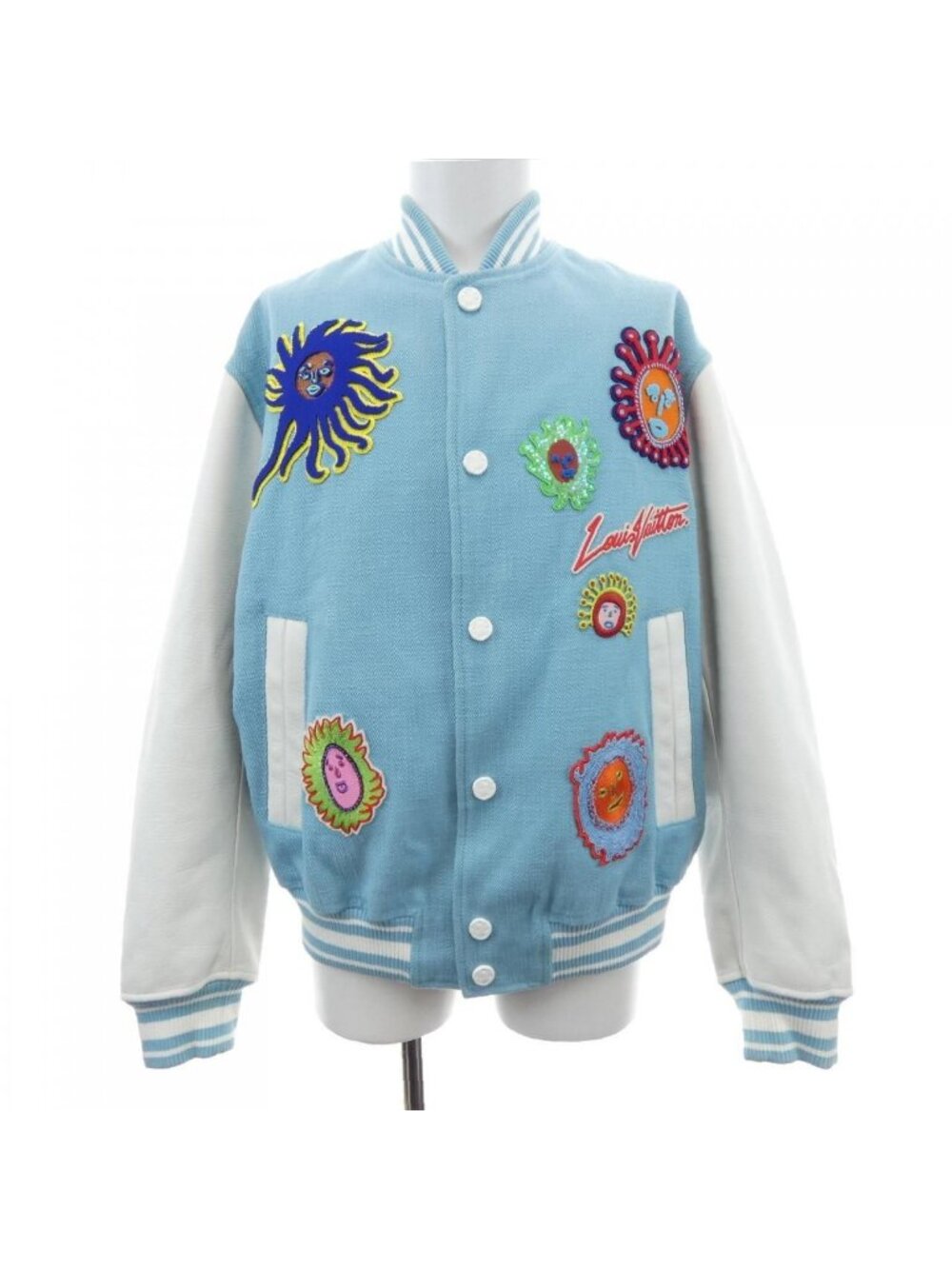 Louis Vuitton LV Yk Embroidered Face Varsity Jacket Yayoi Kusama
